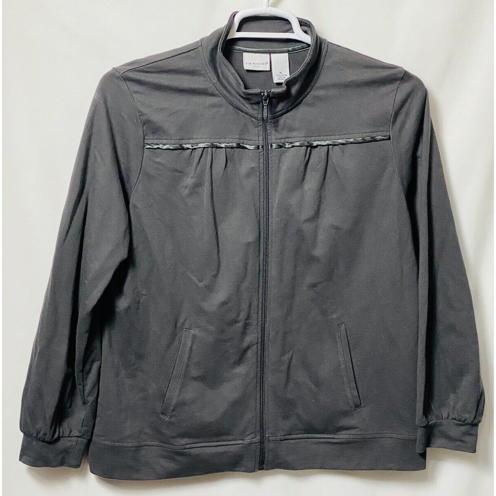 KIM ROGERS Gray  Lightweight Jacket Women's Size PL Petite Large
